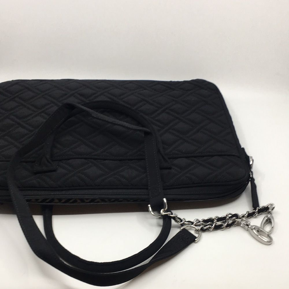Vera Bradley Black Quilted Laptop Bag - Picture 7 of 15
